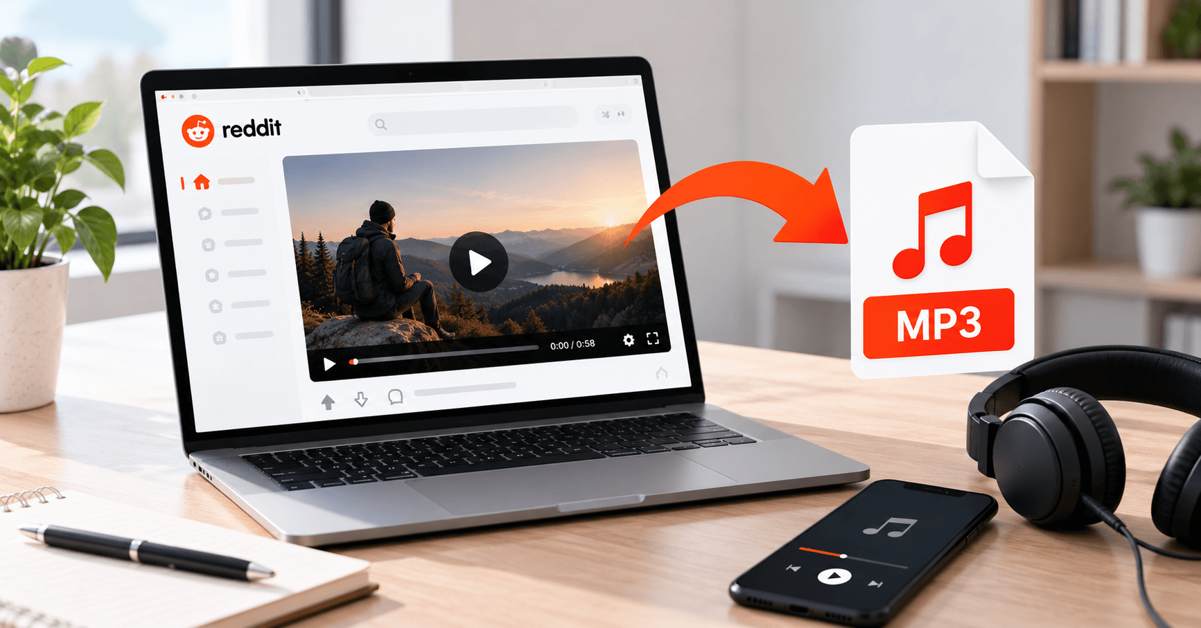 Vídeo de Reddit a MP3: convierta cualquier vídeo de Reddit en segundos